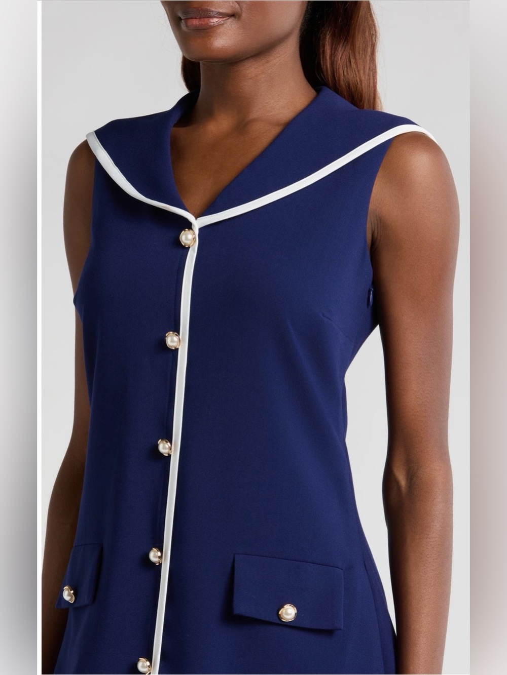 NWOT WAYF Set Sail Navy Blue Minidress Size XL - Picture 7 of 8